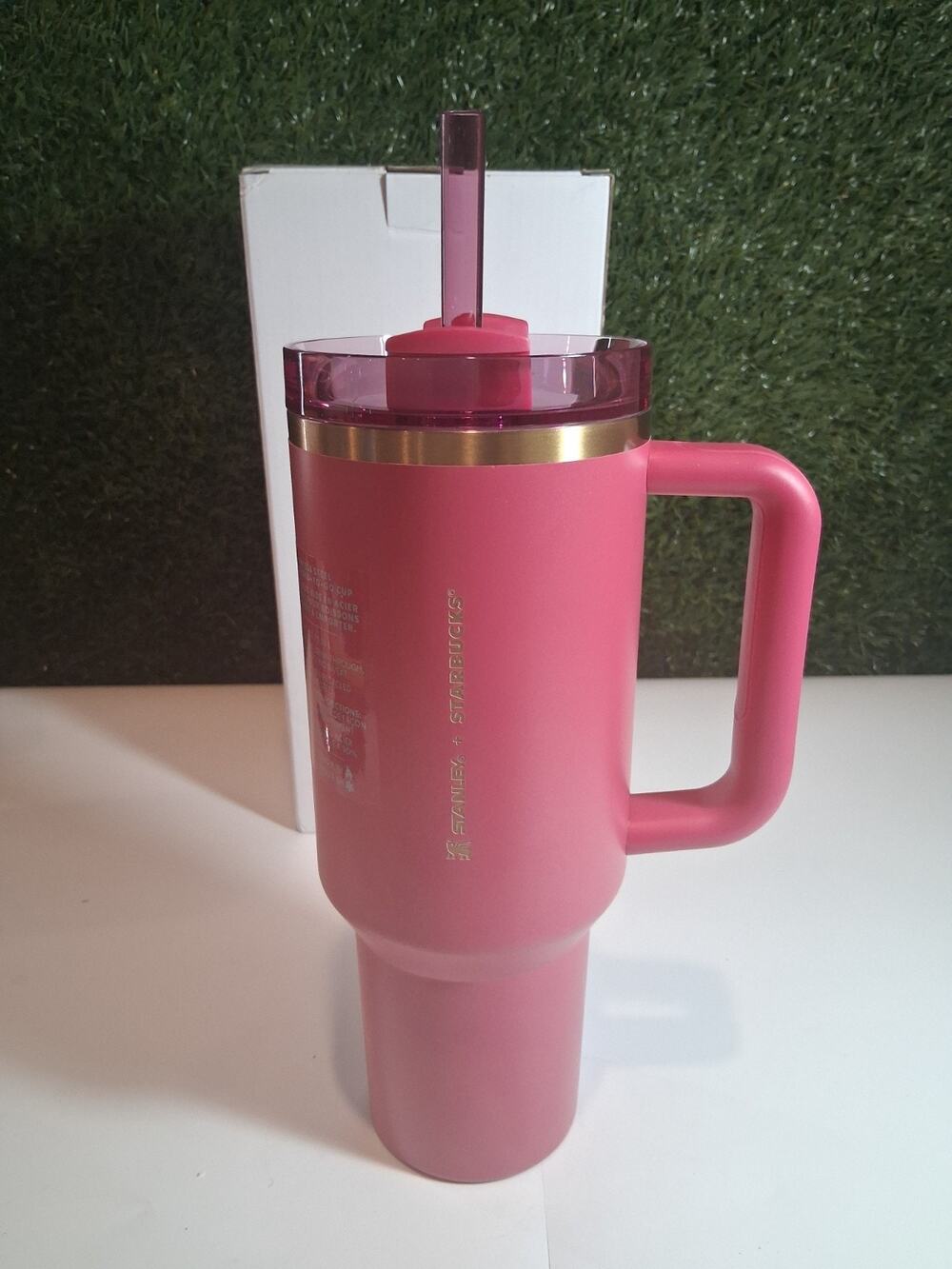 Starbucks x Stanley Quencher 40oz Tumbler Winter Berry Glitter Pink Holiday 2024